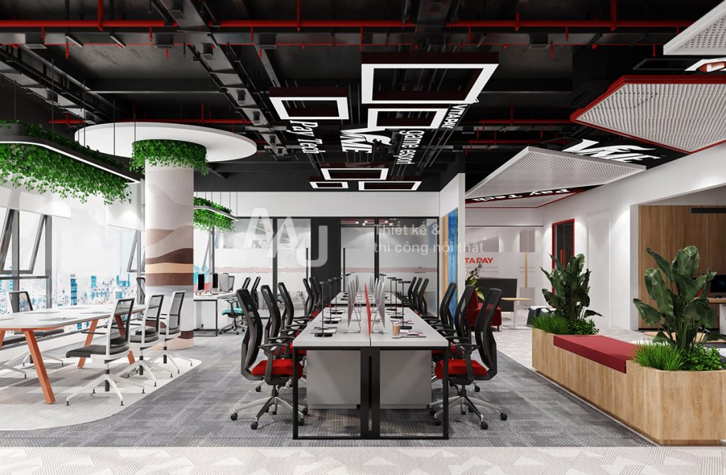 Thiết kế phòng làm việc hiện đại - Paytech Office