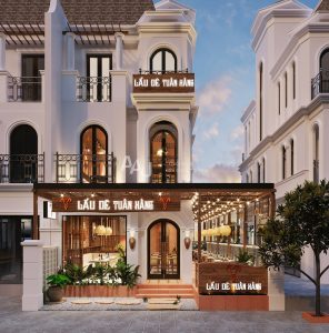 Thiết kế nhà hàng lẩu nướng sang trọng - Lẩu Dê Tuấn Hằng