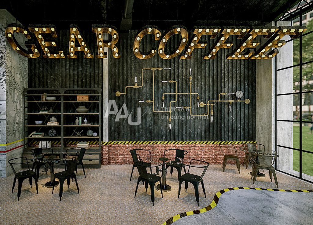 Thiết kế quán cà phê ấn tượng Gear Coffee