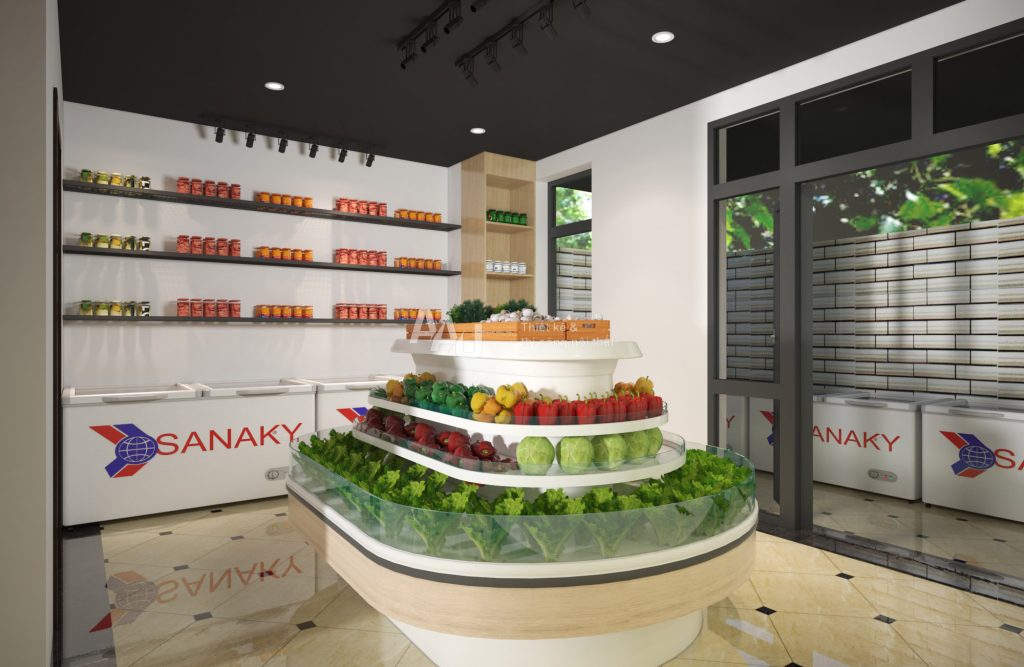 Thiết kế cửa hàng rau củ quả hiện đại GEO Food