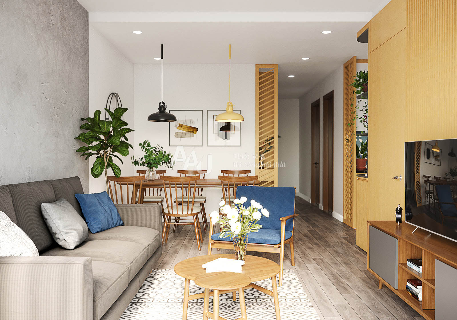 Tổng quan dự án thiết kế nội thất chung cư nhỏ tại Ecodream Nguyễn Xiển