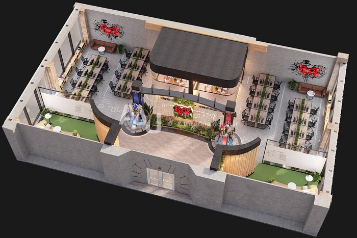 thiết kế văn phòng 80m2 