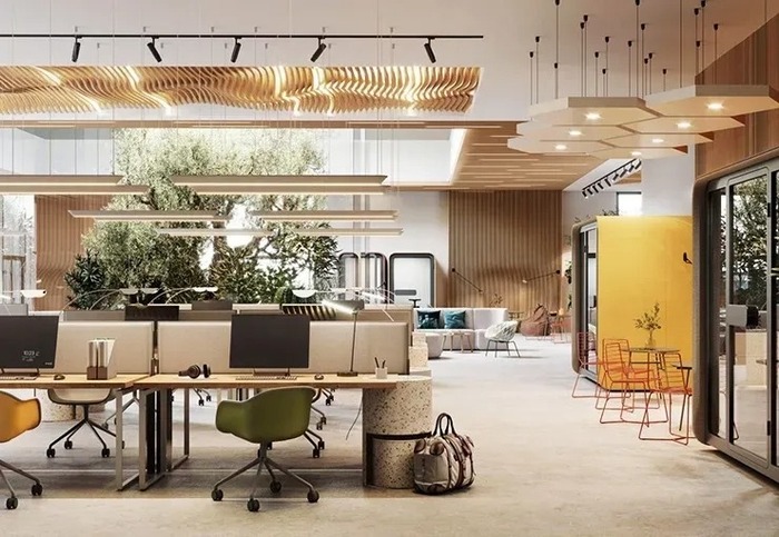 mẫu thiết kế văn phòng cho thuê 