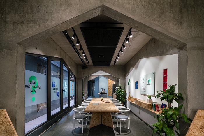 thiết kế văn phòng nhà ống 