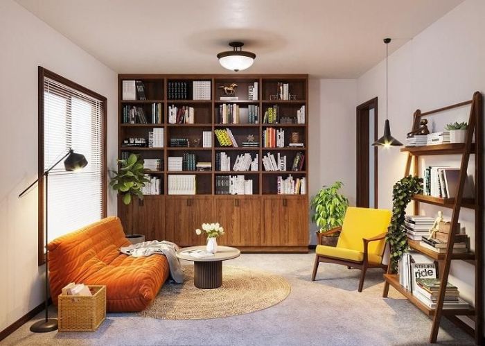 vị trí thiết kế thư phòng